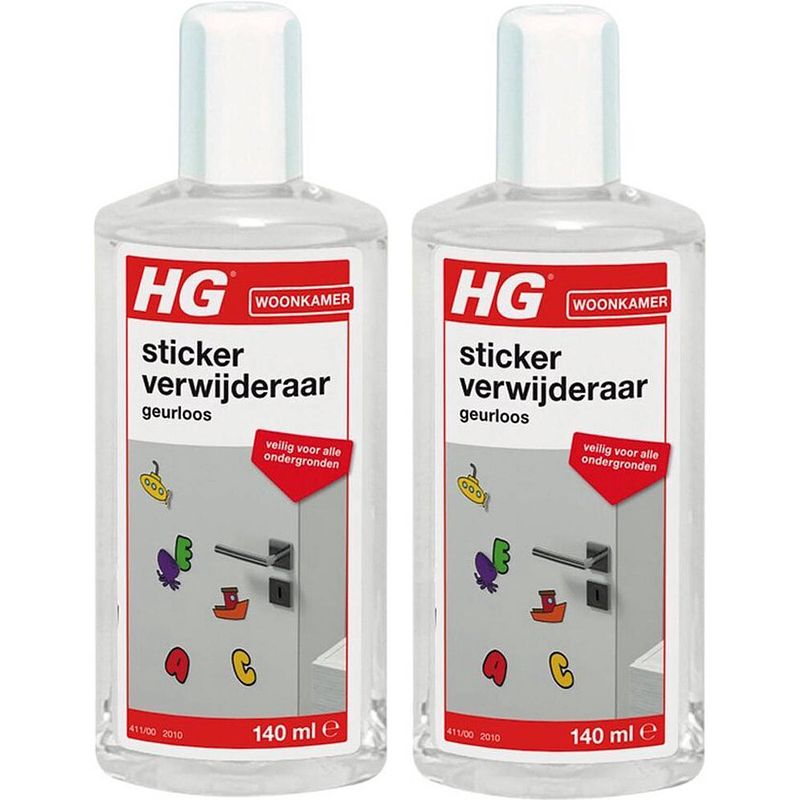 Foto van Hg stickerverwijderaar - geurloos - 140ml - 2 stuks!