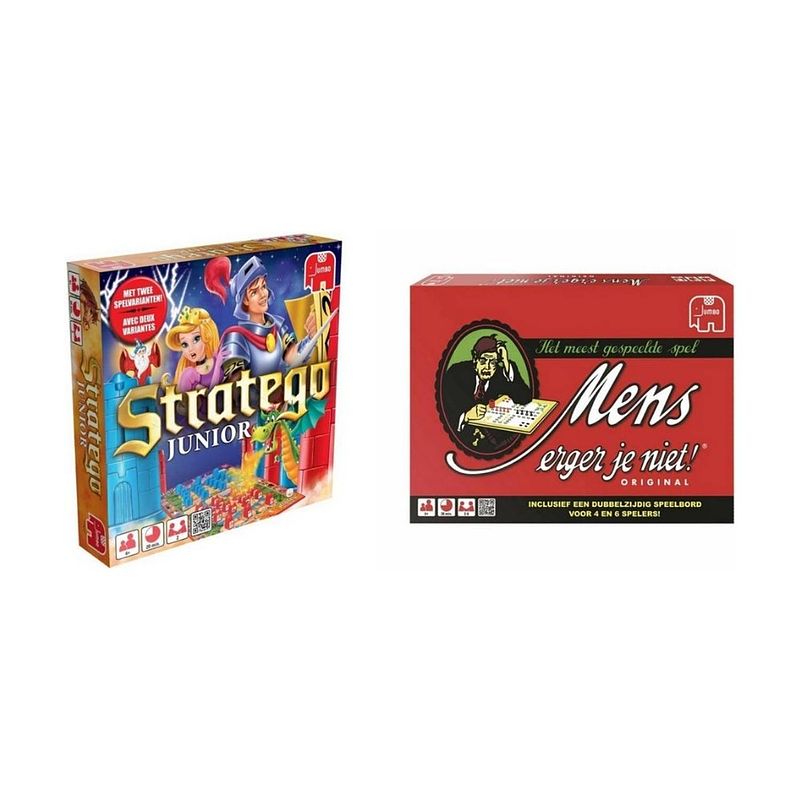 Foto van Spellenbundel - 2 stuks - stratego junior & mens erger je niet