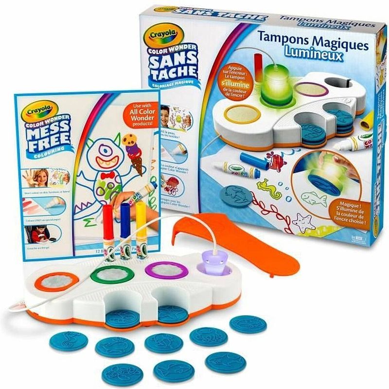 Foto van Crayola color wonder magic stamps - stempelset met licht