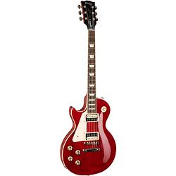 Foto van Gibson modern collection les paul classic lh translucent cherry elektrische gitaar met koffer