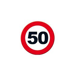 Foto van Decoratie verkeersbord 50 jaar 49 cm - feestdecoratieborden