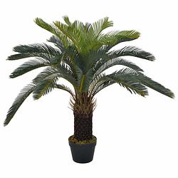 Foto van Vidaxl kunstplant met pot cycaspalm 90 cm groen