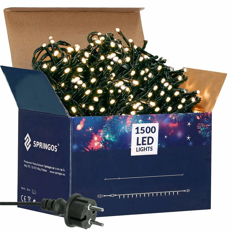 Foto van Kerstverlichting 90 m 1500 led warm wit