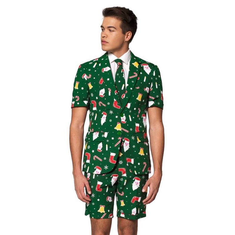 Foto van Opposuits zomer-verkleedpak santaboss heren polyester groen