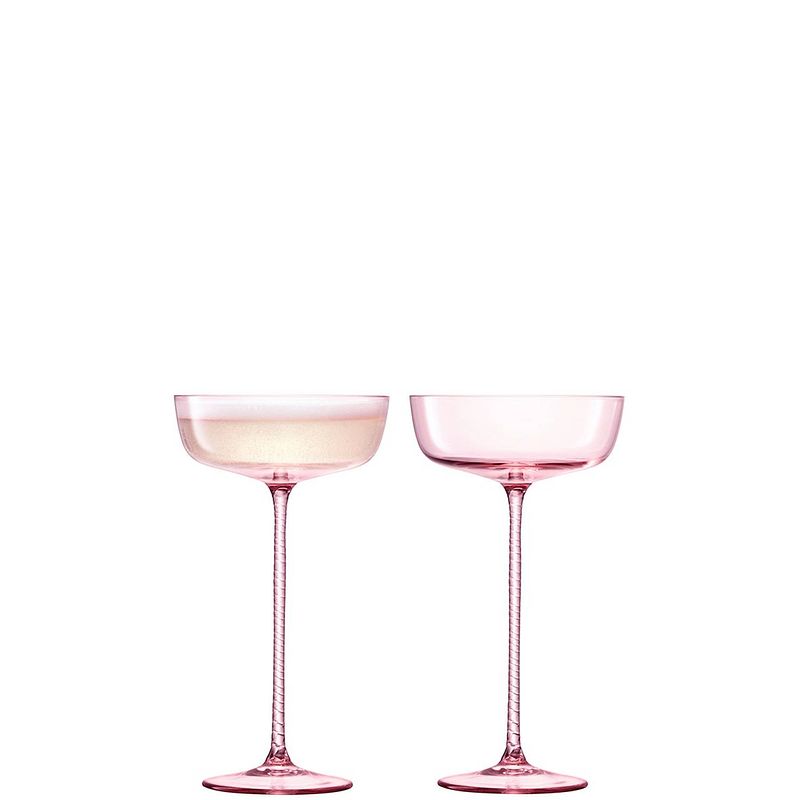 Foto van L.s.a. - champagne theatre champagne glas 190 ml set van 2 stuks - glas - roze
