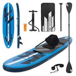 Foto van Stand up paddle surf-board 305 x 78 x 15 cm kayak seat blue