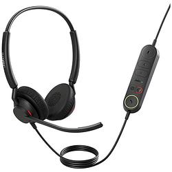 Foto van Jabra engage 40 over ear headset kabel telefoon stereo zwart ruisonderdrukking (microfoon) volumeregeling