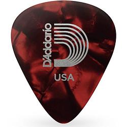 Foto van D'saddario 1crp2-10 red pearl celluloid plectra 10 pack light