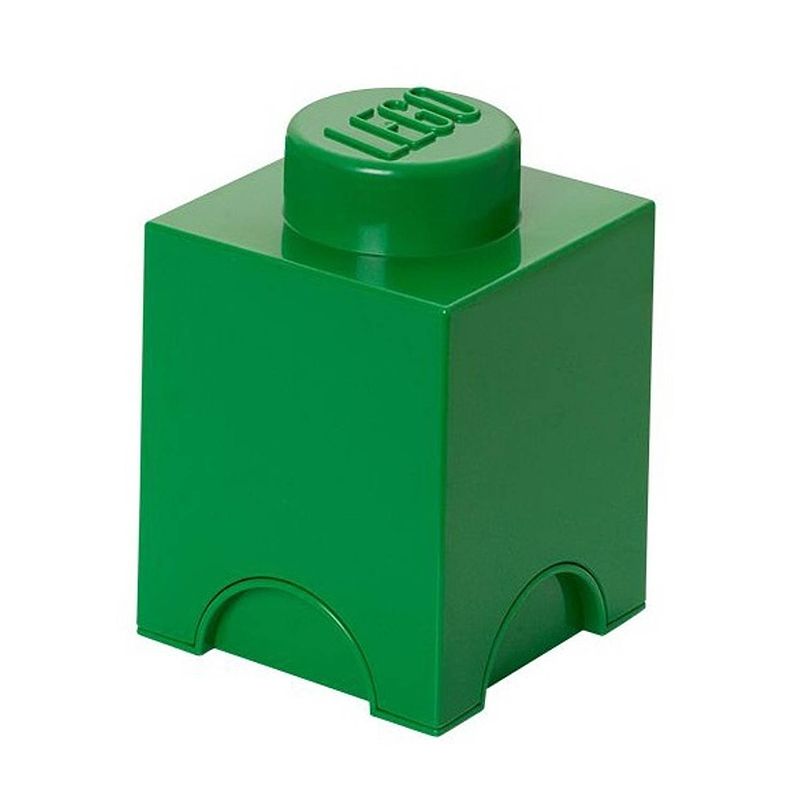 Foto van Lego brick 1 opbergbox - donkergroen