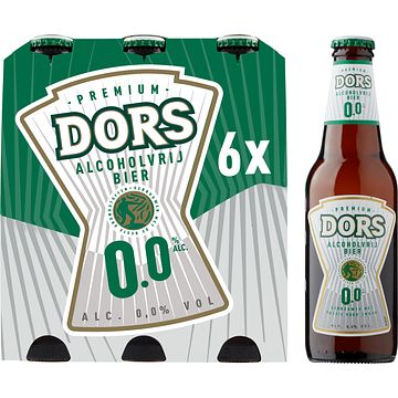 Foto van Dors premium alcoholvrij bier 0.0% fles 6 x 300ml bij jumbo