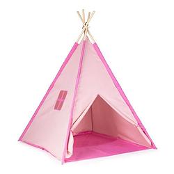 Foto van Ecotoys tipi tent voor kinderen - wigwam speeltent 120x120x150cm roze