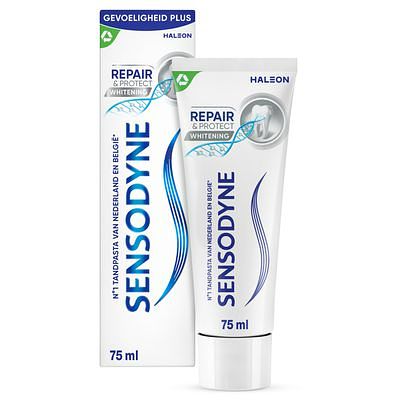 Foto van Sensodyne repair & protect deep repair whitening tandpasta voor gevoelige tanden 75ml bij jumbo