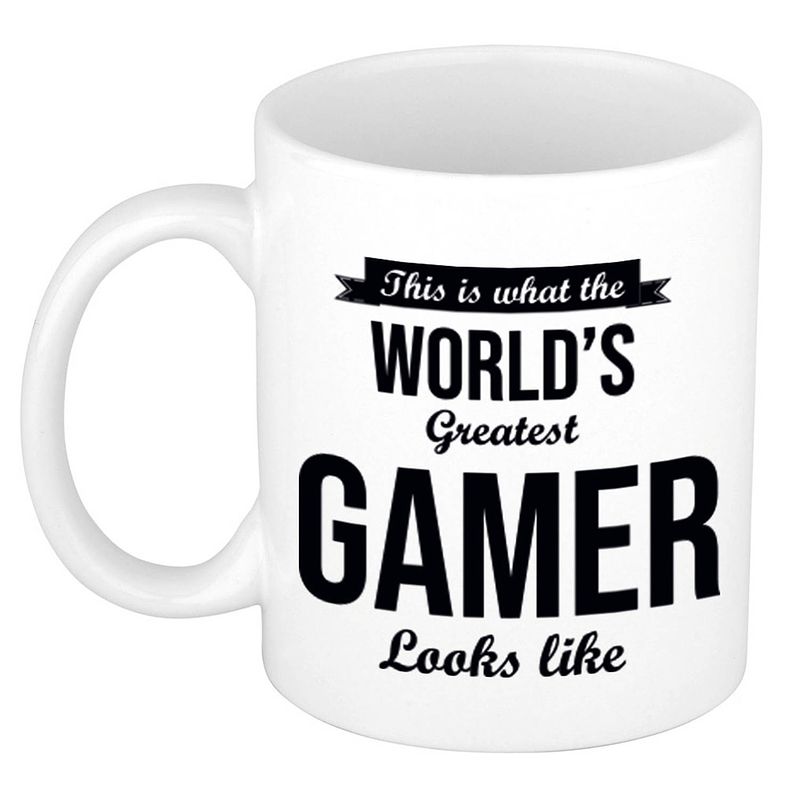 Foto van Worlds greatest gamer cadeau koffiemok / theebeker 300 ml - feest mokken