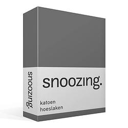 Foto van Snoozing - katoen - hoeslaken - 80x220 - antraciet