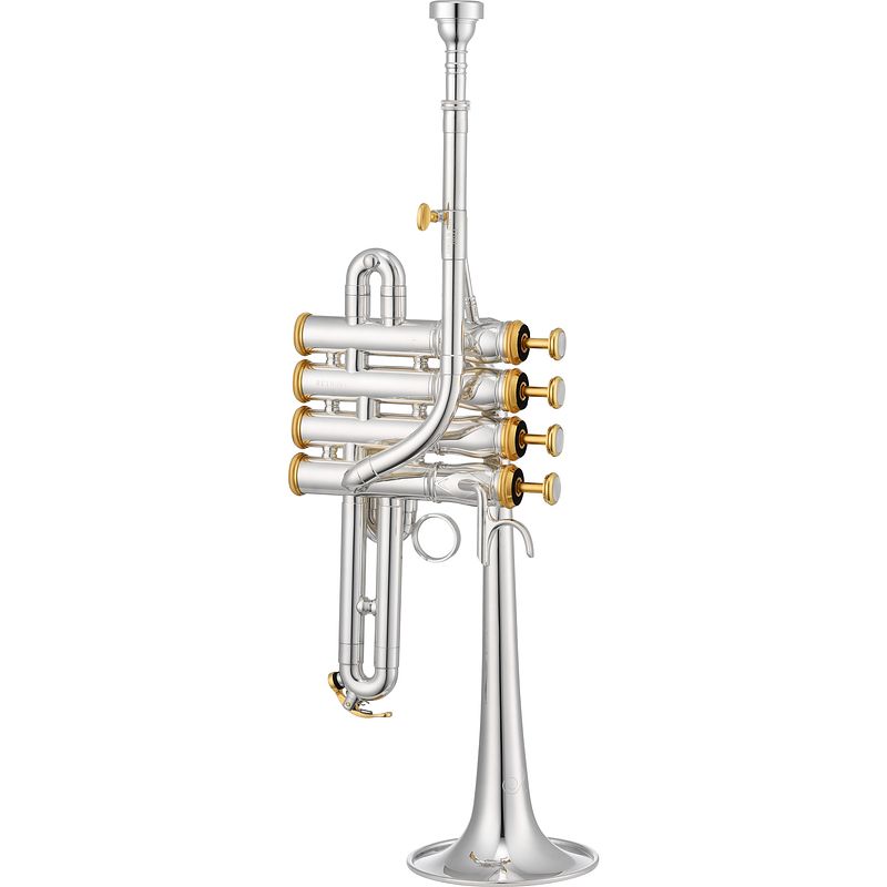 Foto van Xo 1700-s (verzilverd, vergulde versiering) bb/a piccolotrompet met koffer