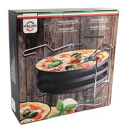 Foto van Pizzaplaat bakset met 3 bakplaten 29 cm - pizzaplaten