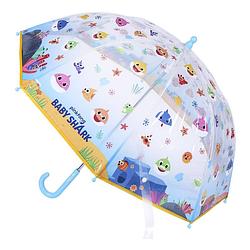 Foto van Baby shark gekleurde kinderparaplu voor jongens/meisjes 71 cm - paraplu's