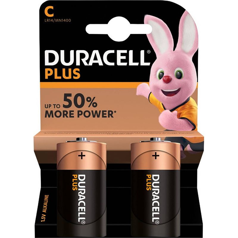 Foto van 6x duracell c plus batterijen alkaline lr14 mn1400 1.5 v - batterijen