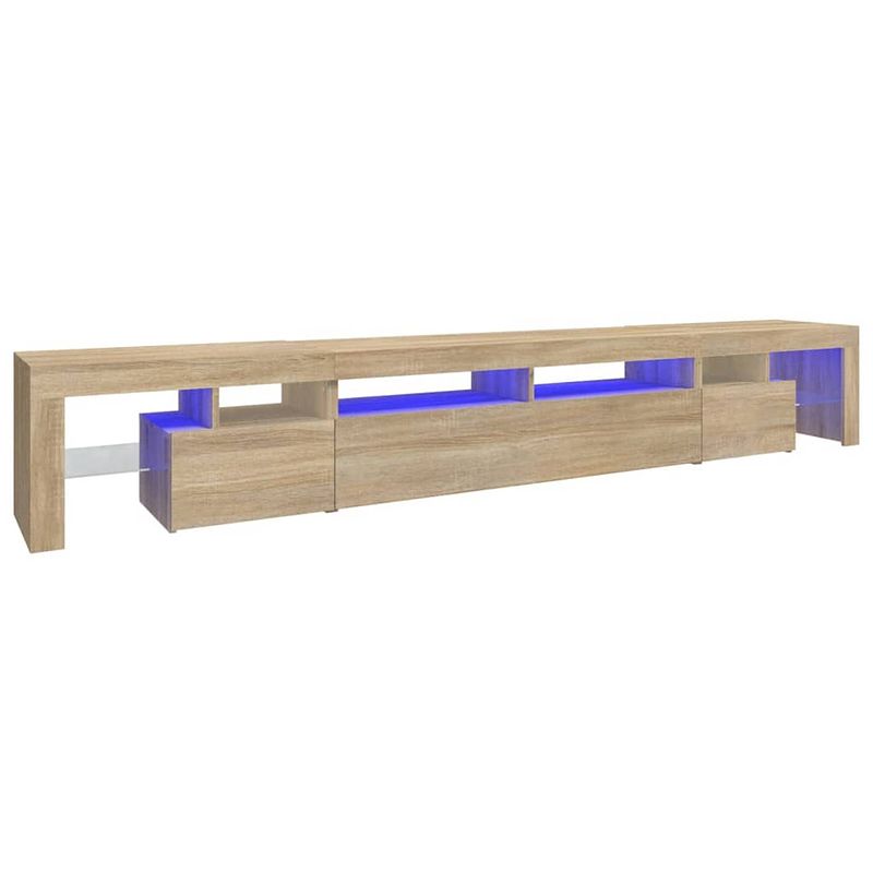 Foto van Vidaxl tv-meubel met led-verlichting 260x36,5x40cm sonoma eikenkleurig