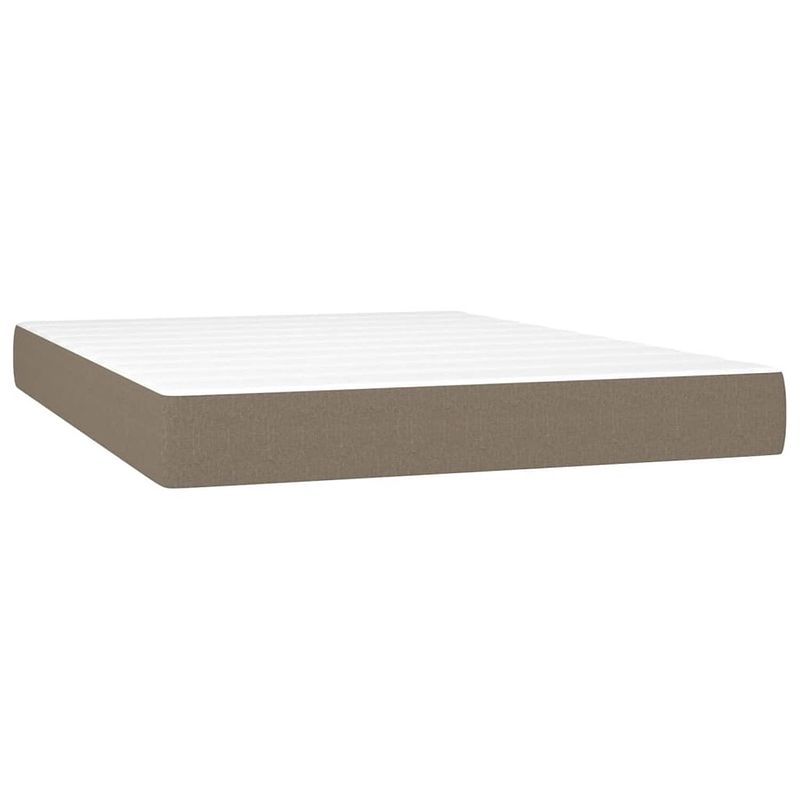 Foto van Vidaxl pocketveringmatras 140x190x20 cm stof taupe