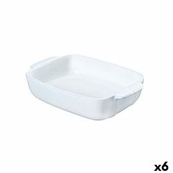 Foto van Ovenschaal pyrex signature rechthoekig 36 x 23 x 7 cm keramisch wit (6 stuks)