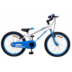 Foto van Amigo cross 20 inch 24 cm jongens v-brakes wit/blauw