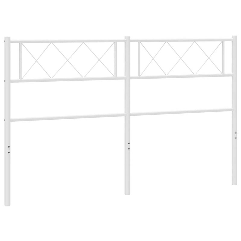 Foto van Vidaxl hoofdbord 120 cm metaal wit