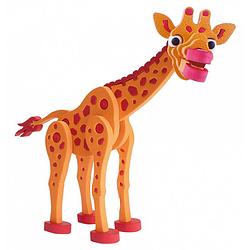 Foto van Toi-toys 3d puzzel giraffe junior 31,5 cm foam oranje 104-delig