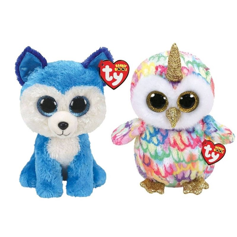 Foto van Ty - knuffel - beanie buddy - prince husky & enchanted owl