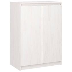 Foto van Vidaxl dressoir 60x36x84 cm massief grenenhout wit