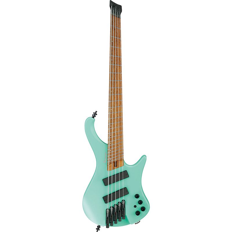 Foto van Ibanez bass workshop ehb1005ms sea foam green matte 5-snarige elektrische multiscale basgitaar met gigbag