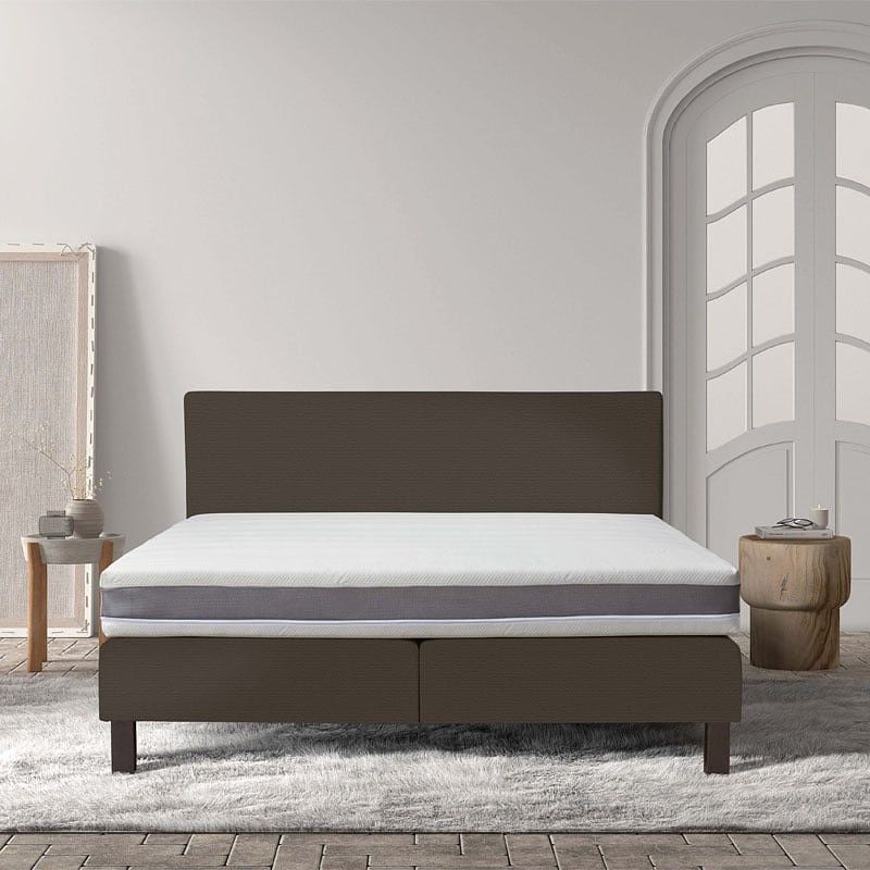 Foto van 2-persoons boxspring cloud comfort - antraciet 180x210 cm - pocketvering - inclusief topper - dekbed-discounter.nl