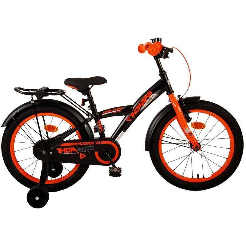 Foto van Volare thombike kinderfiets - jongens - 18 inch - zwart oranje