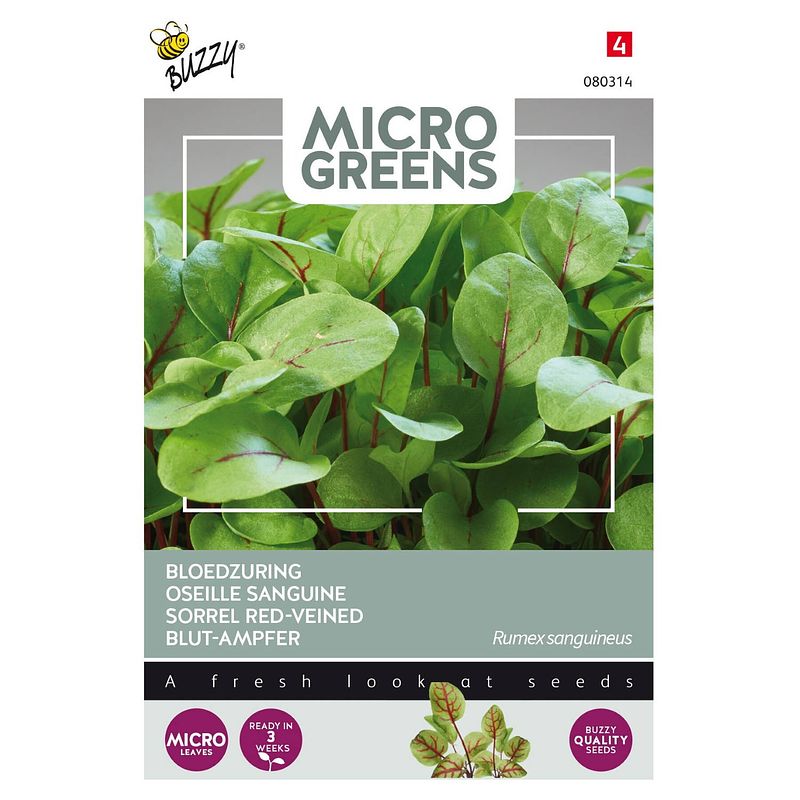 Foto van 5 stuks microgreens bloedzuring