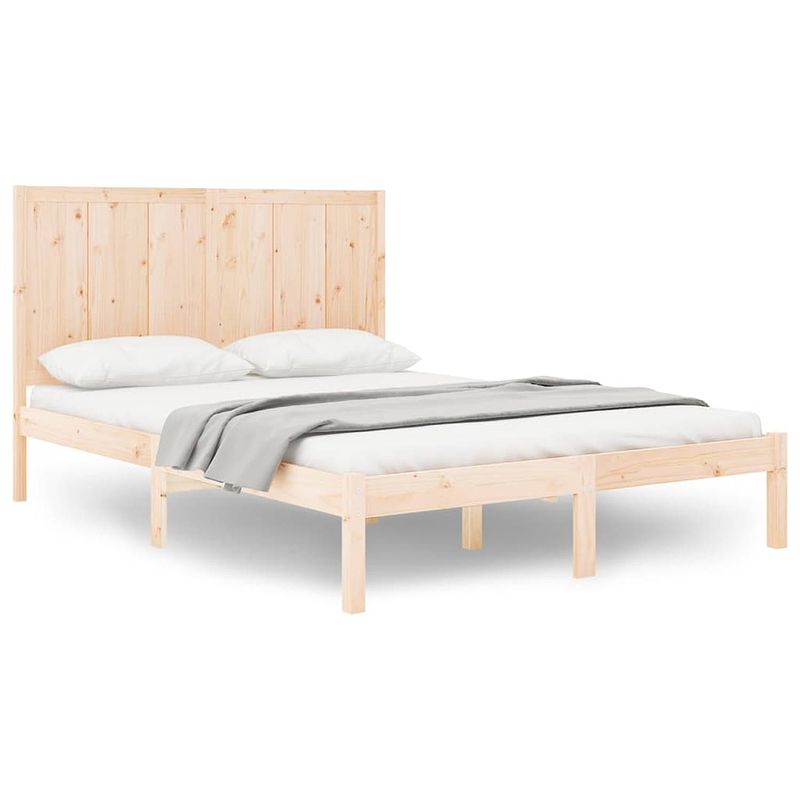 Foto van Vidaxl bedframe massief grenenhout 120x190 cm 4ft small double