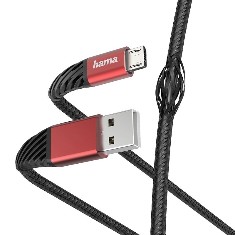 Foto van Hama laadkabel extr usb-a>micro-usb 1,5m oplader zwart