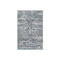 Foto van Vloerkleed vintage 160x220cm wit lichtblauw perzisch oosters tapijt