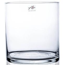 Foto van Bloemenvaas/vazen van transparant glas 19 x 20 cm - vazen