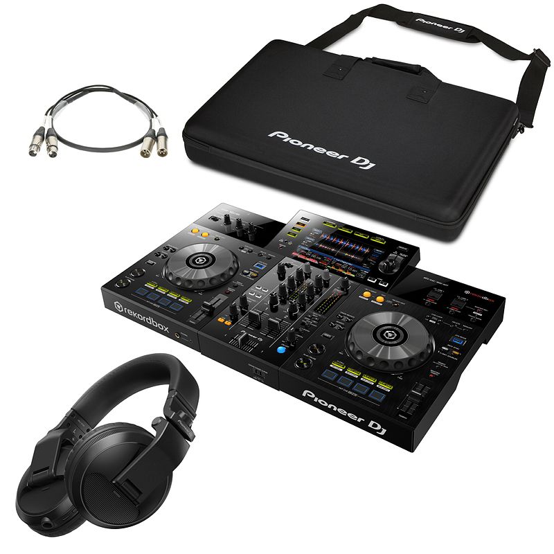 Foto van Pioneer dj xdj-rr + hdj-x5bt zwart + flightbag + xlr-kabelset