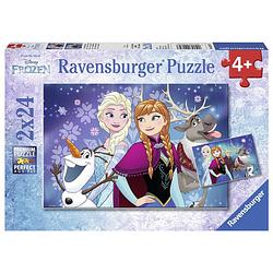 Foto van Ravensburger puzzel disney frozen noorderlichten - 2 x 24 stukjes