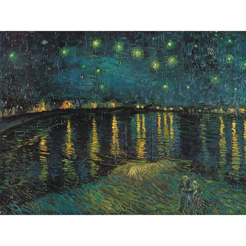 Foto van Vincent van gogh - notte stellata kunstdruk 80x60cm