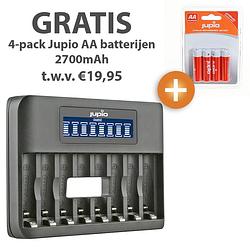 Foto van Jupio usb octo charger + gratis jupio 4-pack 2700mah aa batterijen