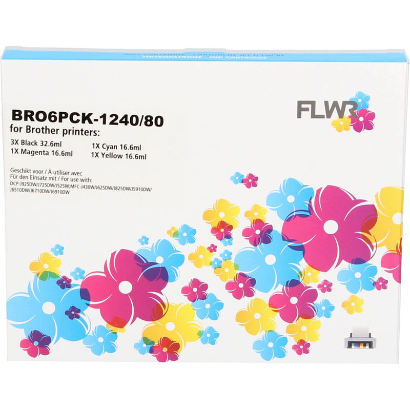 Foto van Flwr brother lc-1240 megapack zwart en kleur cartridge