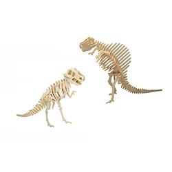 Foto van Houten 3d dino puzzel bouwpakket set t-rex en spinosaurus - 3d puzzels