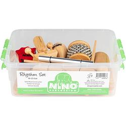 Foto van Nino percussion wooden rhythm box 10-delige percussieset