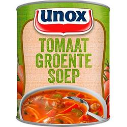Foto van Unox soep in blik stevige tomaat groentesoep 800ml bij jumbo