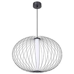 Foto van Industriële hanglamp moruri - l:74cm - led - metaal - zwart