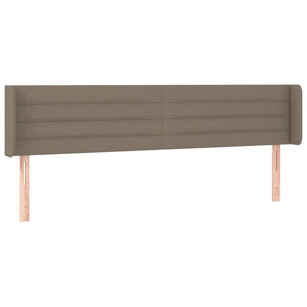 Foto van Vidaxl hoofdbord met randen 203x16x78/88 cm stof taupe