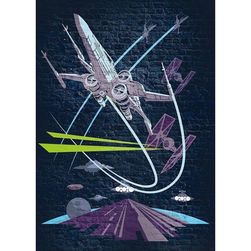 Foto van Komar star wars classic concrete x wing vlies fotobehang 200x280cm 4-banen