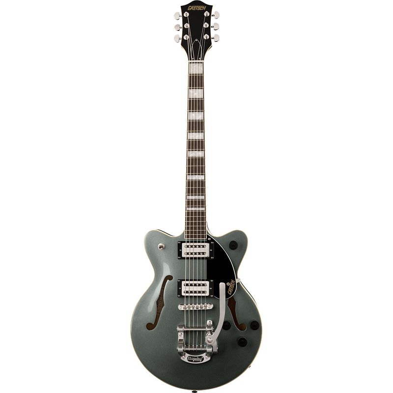 Foto van Gretsch g2655t streamliner centerblock junior stirling green semi-akoestische gitaar